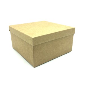 CAIXA PRESENTE 15X15X8CM KRAFT LISA