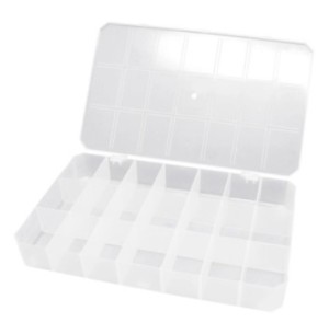 MALETA ORGANIZADORA PLÁSTICO 21 DIV. 30X19CM TRANSPARENTE