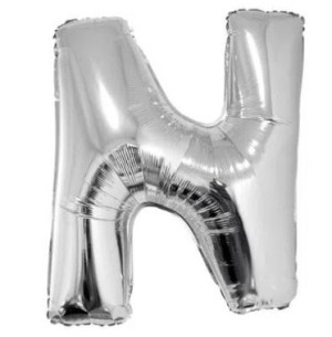 FESTA BALÃO PRATA 40CM LETRA N 2UN