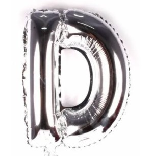 FESTA BALÃO PRATA 40CM LETRA D 2UN