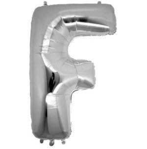 FESTA BALÃO PRATA 40CM LETRA F 2UN