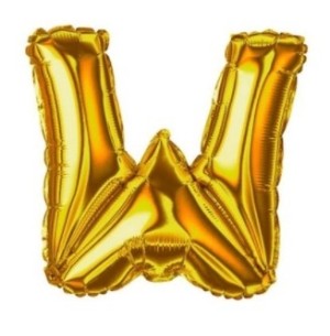 FESTA BALÃO DOUR.40CM LETRA W 2UN