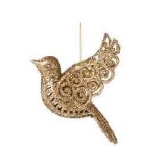 ENFEITE PÁSSARO GLITTER 11CM